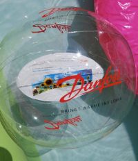 Strandball aus PVC, mit Banner